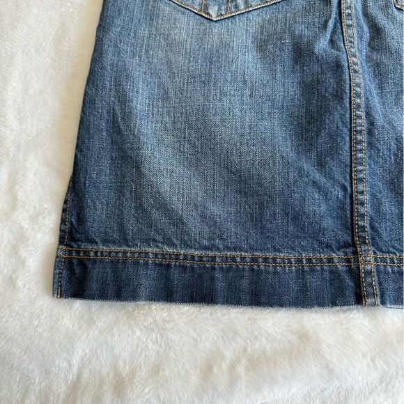 Tommy Hilfiger Vintage Y2K Dark Wash Midi Denim Skirt Size 2 - Picture 7 of 11